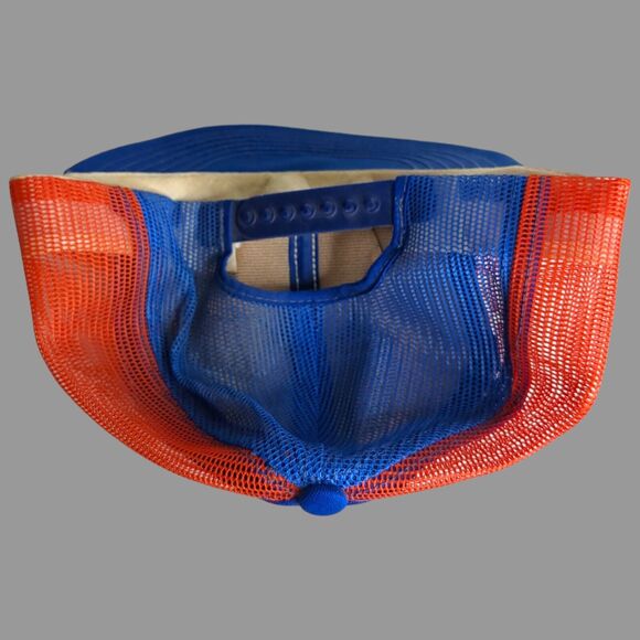 VTG Roadway Trucker Hat Cap Snapback Blue / Orange Transportation 1980s - Picture 9 of 10